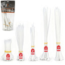 520-Pieces Cable Ties Zip Ties Nylon UV Stabilised Bulk Black Cable Tie White