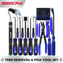 SEDY 18Pcs Auto Trim Removal Tool Kit Pick and Hook Set LED Magnetic Pickup