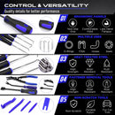SEDY 18Pcs Auto Trim Removal Tool Kit Pick and Hook Set LED Magnetic Pickup