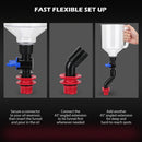 17-Piece Engine Oil Funnel Set 12 Adapters Elbow Fitting Magnetic Storage Tray