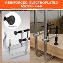 4Pcs 12" Heavy Duty F Clamp 450lbs Capacity Woodworking Drop-Forged Steel Frame