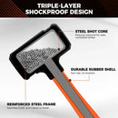 HORUSDY 4PCS Dead Blow Hammer Set Steel Shot Non-Slip Grip Carpentry & Tile