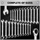 ELEAD 33Pcs Ratchet Wrench Set SAE Metric Wrench Phillips Slotted Bits Adapter
