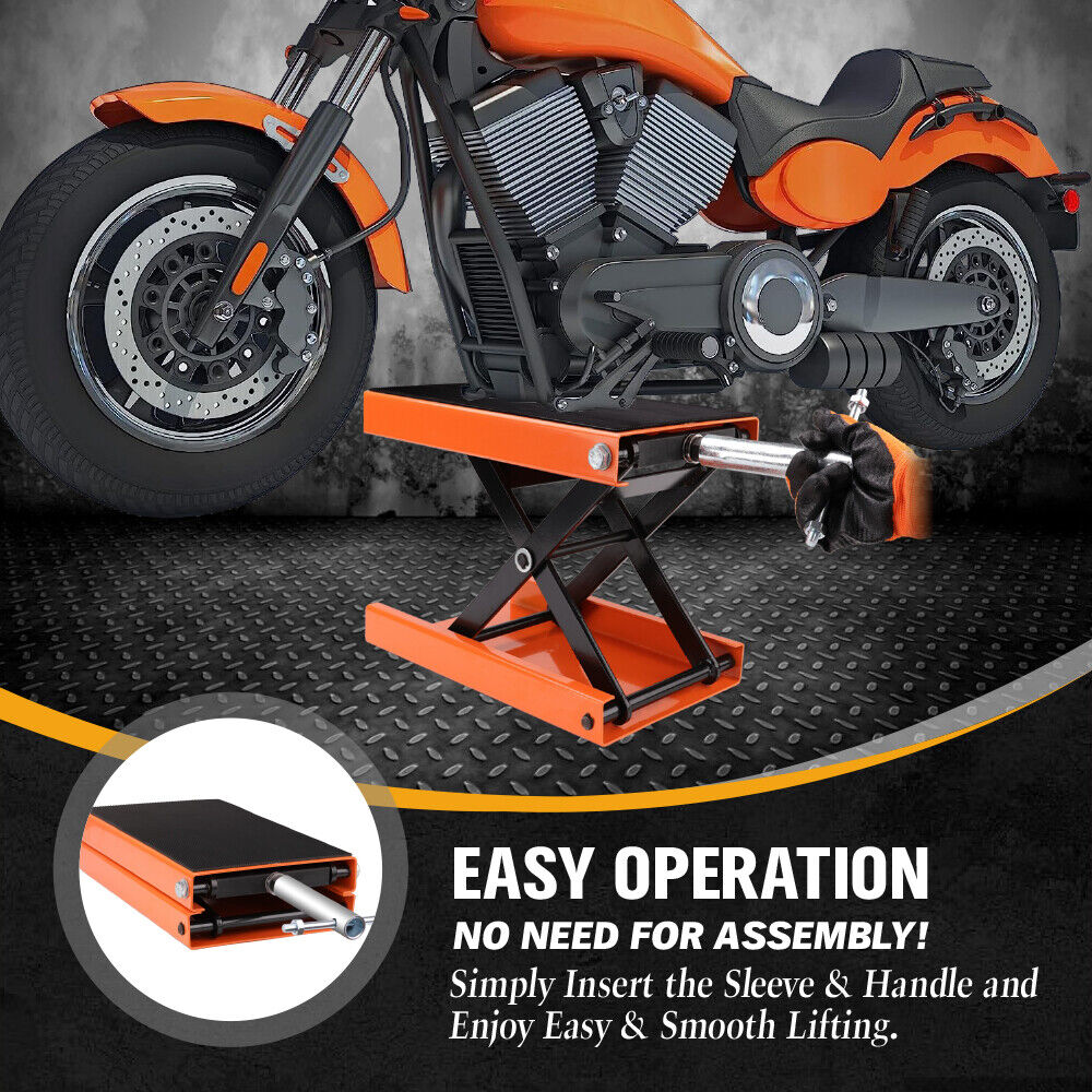 Motorcycle Jack 450KG Scissor Motor Bike Lift Stand Hoist Mini Motorbike Quad