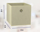SORTI 33x33x27 CM Beige 6-Pack Foldable Storage Cubes - Fabric Bookcase Organizers for Toys and More