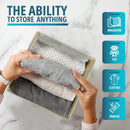 SORTI 27x28x27 CM Dark Blue 8-Pack Foldable Storage Cubes - Fabric Bookcase Organizers for Toys and More