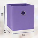 SORTI 27x28x27 CM Light Purple 8-Pack Foldable Storage Cubes - Fabric Bookcase Organizers for Toys and More