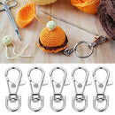 102PCS Lobster Clasp Hooks with Key Rings for DIY Crafts Keychains Jewellery Making