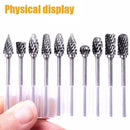 10PCS Tungsten Carbide Rotary Burr Set for Rotary Tools and Dremel - Plastic Box