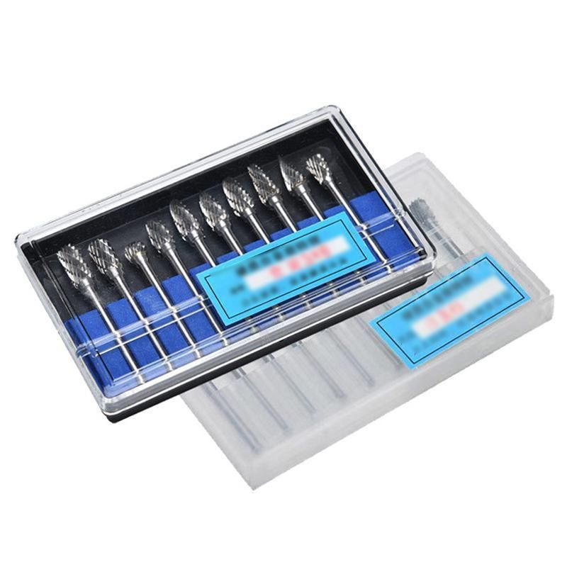 10PCS Tungsten Carbide Rotary Burr Set for Rotary Tools and Dremel - Plastic Box
