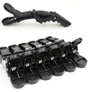 10X Matte Black Crocodile Hair Clips for Salon Hairdressing