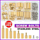 120PCS Nut Assortment Screws M3 Brass Spacer Hex Nut Assortment for PCB