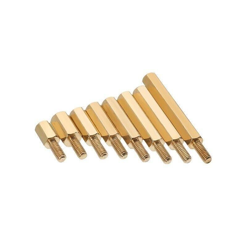 120PCS Nut Assortment Screws M3 Brass Spacer Hex Nut Assortment for PCB