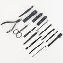 16PCS Stainless Steel Manicure Pedicure Set Nail Clippers Grooming Kit with Case