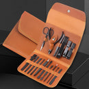16PCS Stainless Steel Manicure Pedicure Set Nail Clippers Grooming Kit with Case