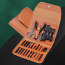 16PCS Stainless Steel Manicure Pedicure Set Nail Clippers Grooming Kit with Case