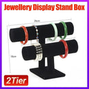 2-Tier Jewelry Stand Bracelet Holder Necklace Display Organizer Rack