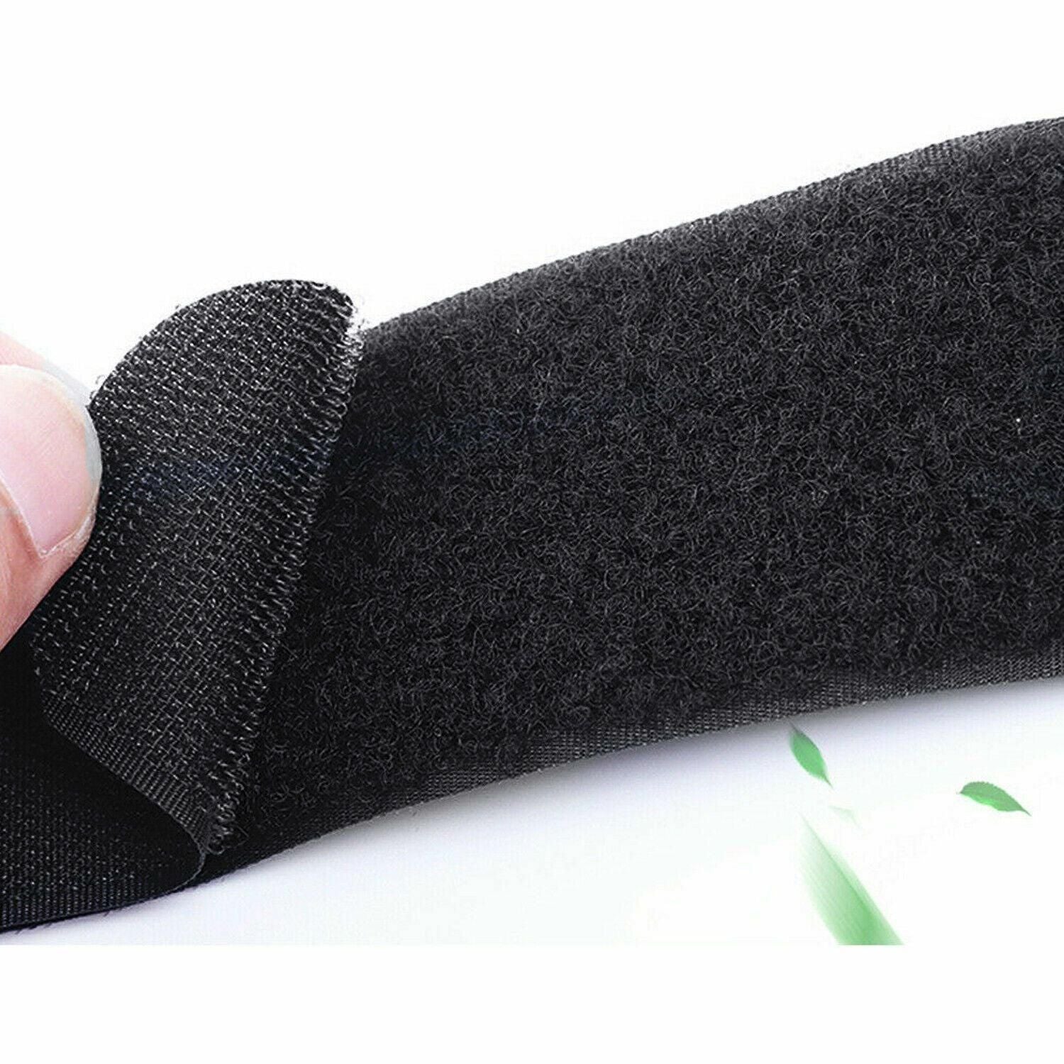 Magic Cable Ties Reusable Winder Coded Organiser Cords Hook Loop Black - 20*200mm  50PCS