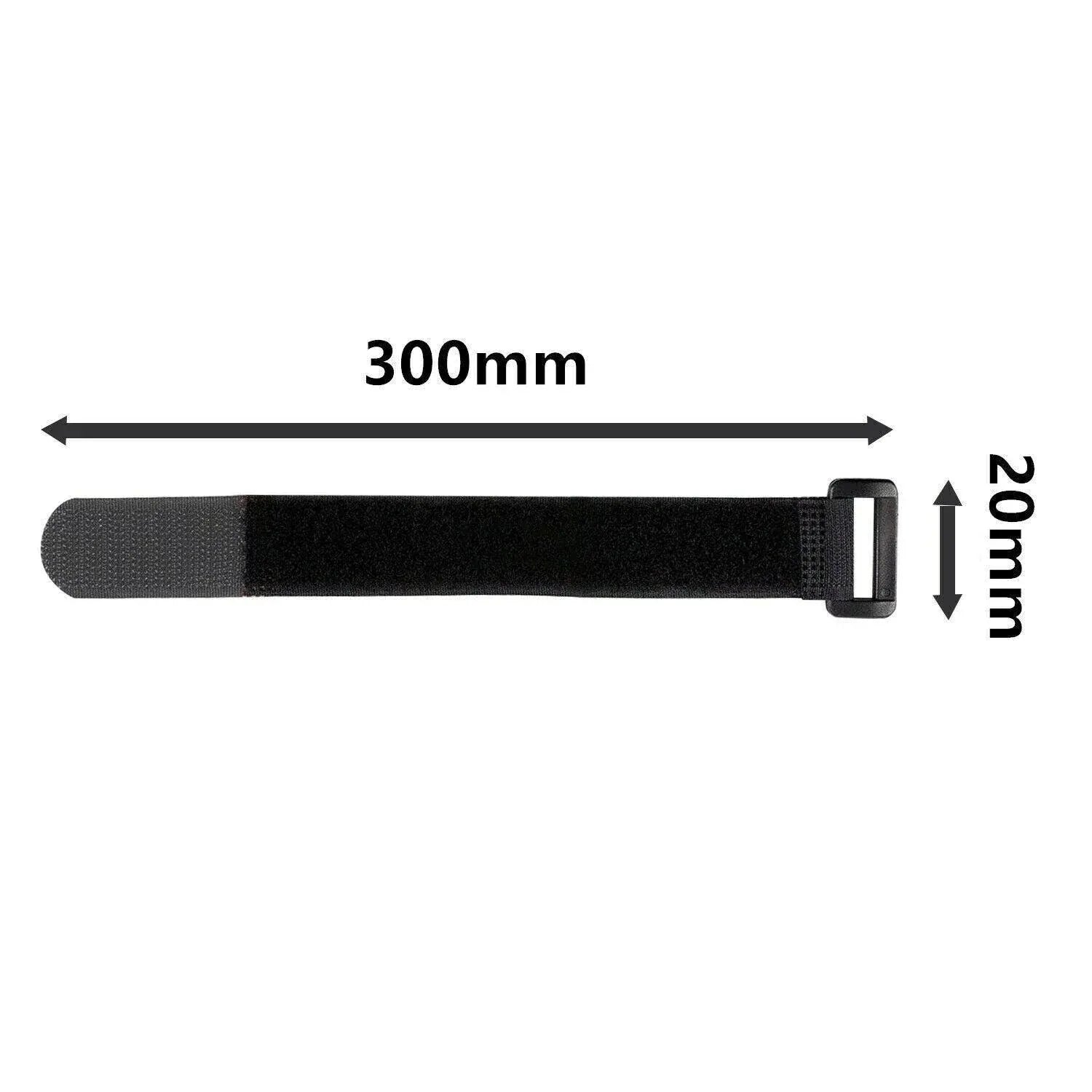 Magic Cable Ties Reusable Winder Coded Organiser Cords Hook Loop Black - 20*200mm  50PCS
