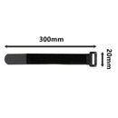 Magic Cable Ties Reusable Winder Coded Organiser Cords Hook Loop Black - 20*200mm  50PCS