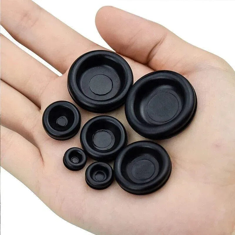 200 Pcs Auto Rubber Grommet Assortment Set Fastener Kit Blanking 7 Popular Sizes