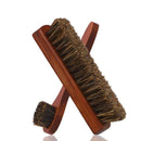 2X Horsehair Shoe Brush Wood Handle Leather Boots Daubers Applicators Cleaning
