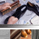 2X Horsehair Shoe Brush Wood Handle Leather Boots Daubers Applicators Cleaning