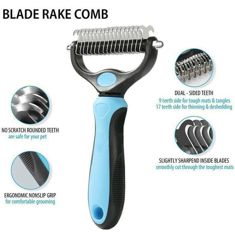 Dog Pet Cat Grooming Comb Brush Undercoat Rake Dematting Deshedding Trimmer Tool