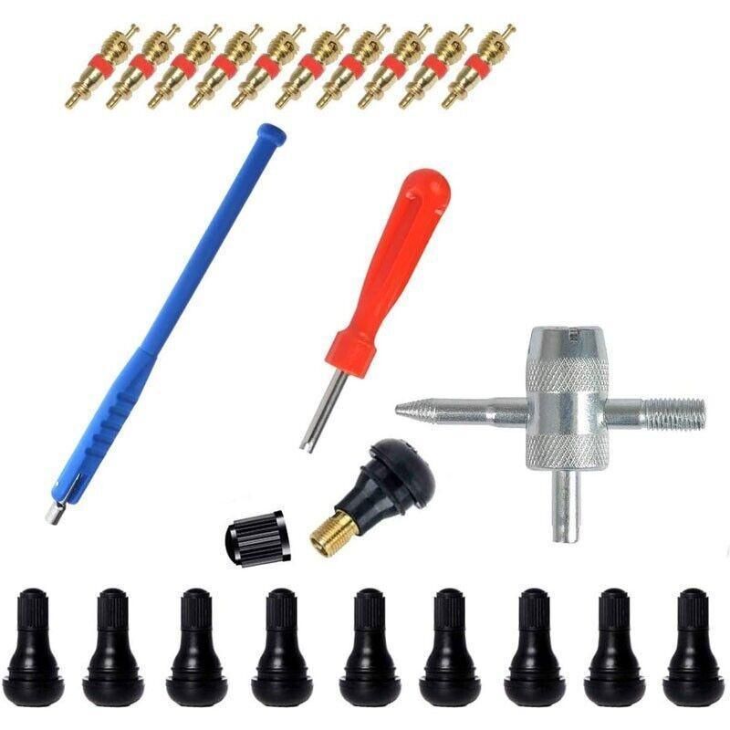 43Pcs Car Tyre Valve Tool Stem Puller Base Quick Remover Tire Repair Installer