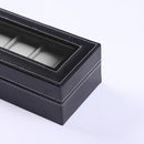 6 Grids Leather Watch Box Case Display Organizer Collection Storage Holder