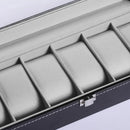 6 Grids Leather Watch Box Case Display Organizer Collection Storage Holder