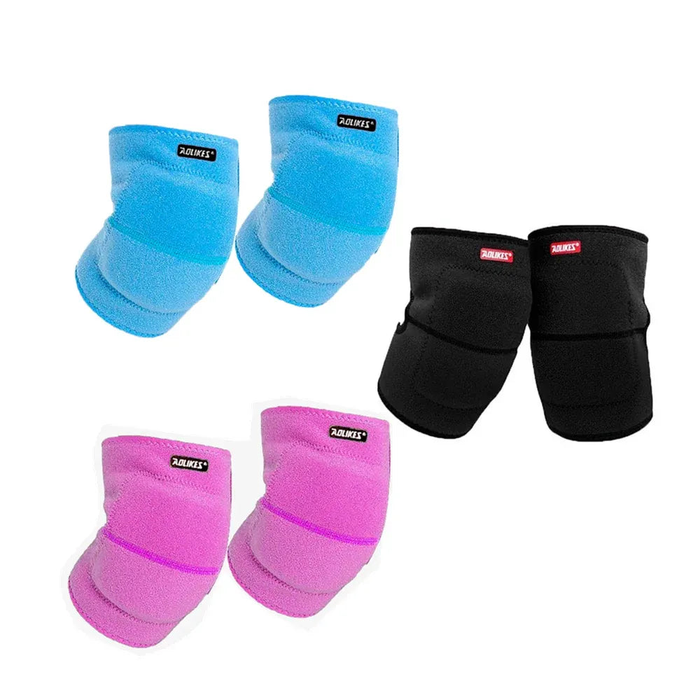 AOLIKES S Size Knee Pad Crash Proof Anti-Slip for Young Users Sports Protection - Rose Red