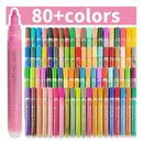 Flysea 12-80 Colours Acrylic Paint Pens Painting Stone Ceramic Glass Marker2-3Mm - 80-Colour Set