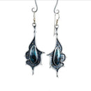 Retro Boho Turquoise Flower Earrings Hook Moonstone Dangle Drop Sapphire Women - 1248