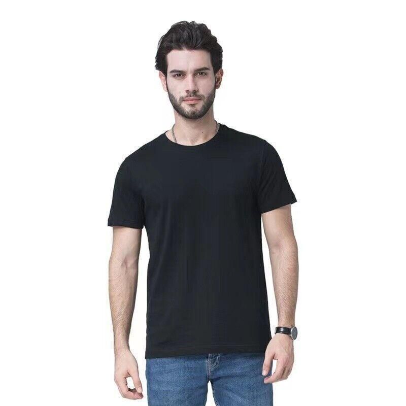 Men's T-shirt Plain Blank 100% heavy Cotton Basic Tee Short Sleeve Large S - 5XL Grey - 4XL