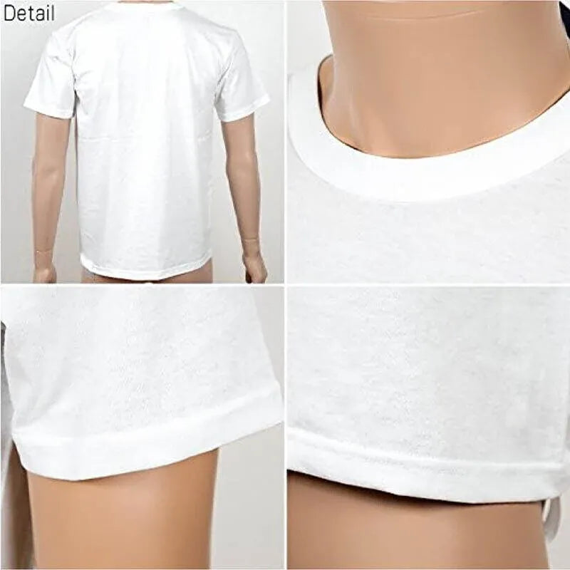 Heavy Cotton Short Sleeve T Shirt Plain Basic Tee Mens Top Dark Blue Size Large - S