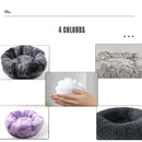 Coffee Cat Bed Pet Bed Dog Donut Nest Calming Deep Sleeping Soft Plush Kennel Washable - 110CM
