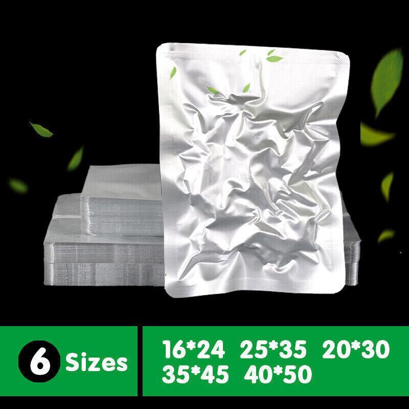 100/200X Aluminum Foil Heat Seal Mylar Food Vacuum Bags 6 Sizes - 40x50cm x 100 PCS