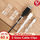 16PCS Cable Clips Management Holder Cord Wire Line Organizer Self-Adhesive L - L Size - Black x 16 PCS