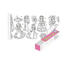 3M DIY Colouring Paper Roll with 12 Colour Pencils Cartoon Doodle Set - Lovely princess(With 12PCS Colored Pencils)