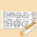 3M DIY Colouring Paper Roll with 12 Colour Pencils Cartoon Doodle Set - Lovely princess(With 12PCS Colored Pencils)