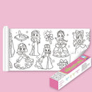 3M DIY Colouring Paper Roll with 12 Colour Pencils Cartoon Doodle Set - Lovely princess(With 12PCS Colored Pencils)