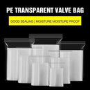 100PCS 100micron Bulk Clear Resealable PE Plastic Zip Bags - 20*28Cm