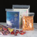 100PCS 100micron Bulk Clear Resealable PE Plastic Zip Bags - 20*28Cm