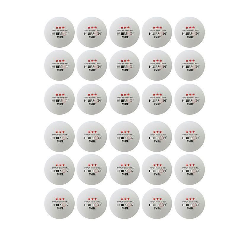 30PCS 3-Star Table Tennis Balls Professional Pingpong Ball Training Ball 40mm - White