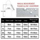 Hooded Waterproof Long Raincoat for Outdoor Work Lightweight 3XL Size - Blue