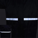 Hooded Waterproof Long Raincoat for Outdoor Work Lightweight 3XL Size - Blue