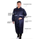 Hooded Waterproof Long Raincoat for Outdoor Work Lightweight 3XL Size - Yellow