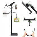 Adjustable Floor/Desk Stand Bed Lazy Mount Holder Arm Bracket For Phone Tablet - 6.5-9cm Black(Desk Stand)