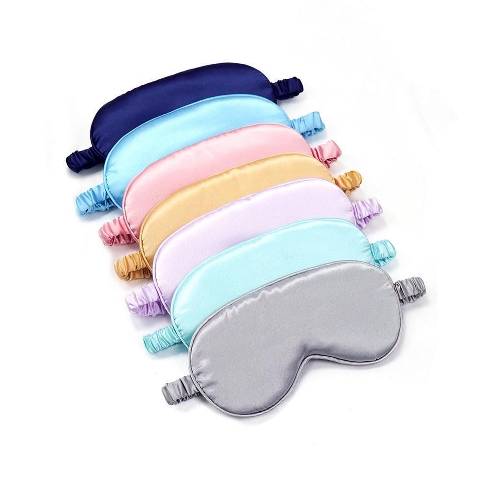 Pure Soft Silk Eyeshade Blindfold Sleep Eye Mask Cover Light Shade Travel Relax - Business Ash